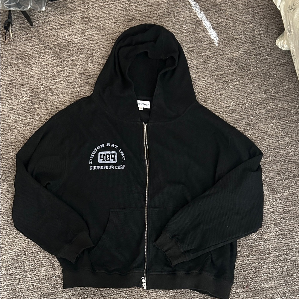 Black Zip-Up Hoodie